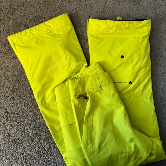 Youth Boys Lime Green Obermeyer Ski Pants w/Adjustable waist and Length Size Lg - Picture 3 of 7